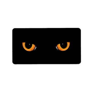Black Cat Eyes Address Labels