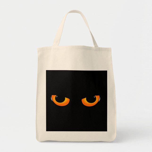 BLACK CAT EYES TOTE BAG (Front)