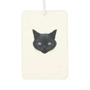Black Cat Face Blue Eyes Graphic Tee Cat Men Women Car Air Freshener