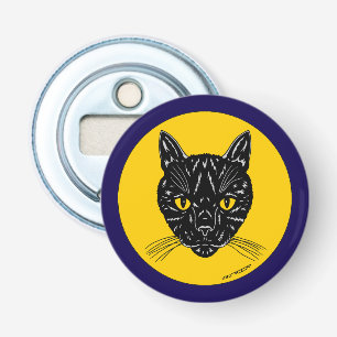 Black Cat Face Bottle Opener