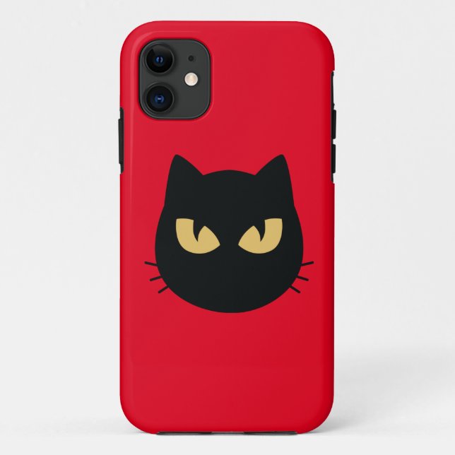Black Cat face Case-Mate iPhone Case (Back)