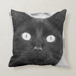 Black Cat Face Cushion