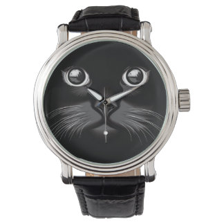 Black Cat Face Eyes Watch