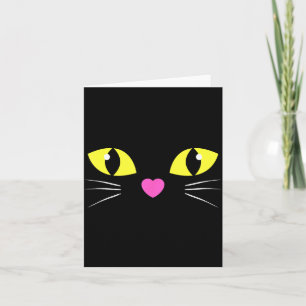 Black Cat Face Shirt _ Kids Easy Black Cat Card