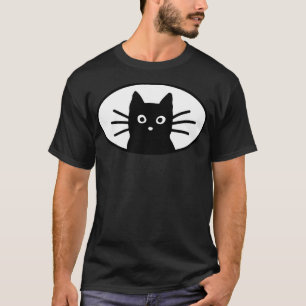Black Cat Face T-Shirt