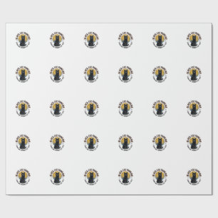 Black Cat Familiar Vintage Halloween Rescue Design Wrapping Paper
