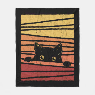 Black Cat Fleece Blanket