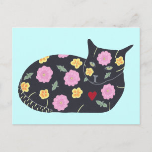 Black Cat Flowers Plants Cats Can Eat Postcards