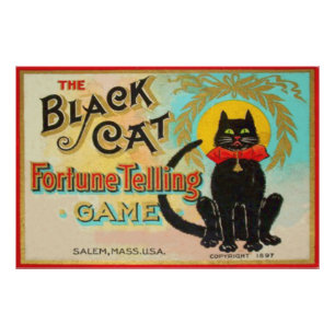 Black Cat Fortune Telling Game Photo Print