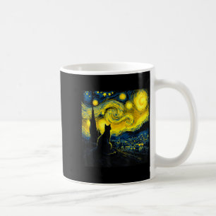 Black Cat Funny Cat Lover Mom Daddy Starry Night V Coffee Mug