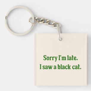 Black Cat Funny Key Ring