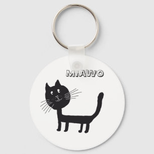 Black Cat Funny Key Ring
