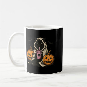 Black Cat Ghost Halloween Performance Coffee Mug