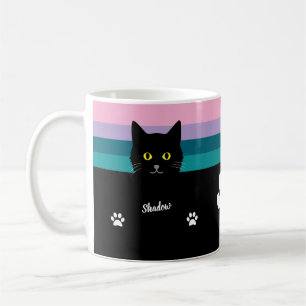 Black Cat Gift Mug for Cat Lovers - Many Colours 