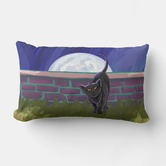 Black Cat Gifts & Accessories Lumbar Cushion (Front)
