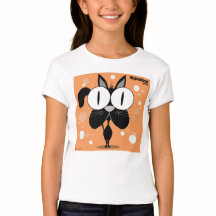 Black Cat Girls' Bella Fitted Babydoll T-Shirt