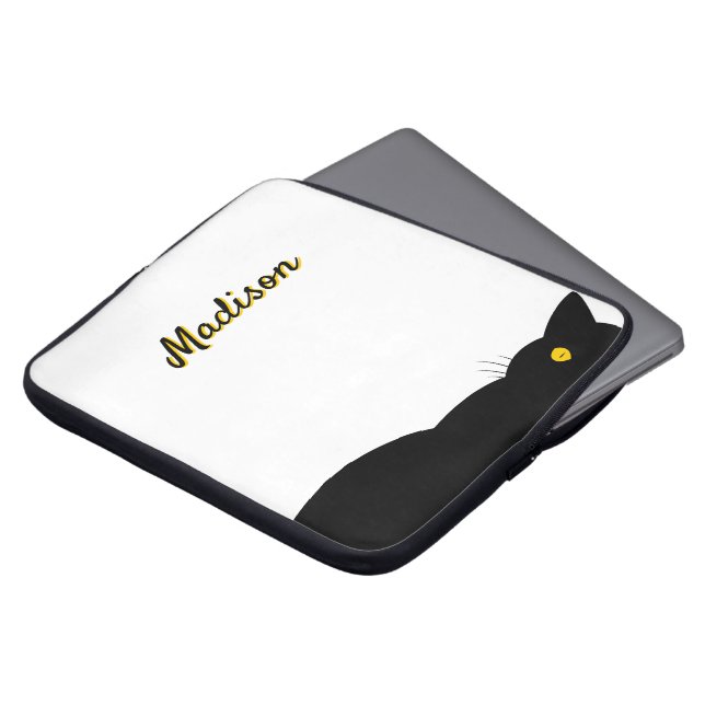 BLACK CAT Golden Eyes Customisable Laptop Sleeve (Front Top)