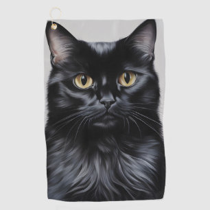Black Cat Golf Towel