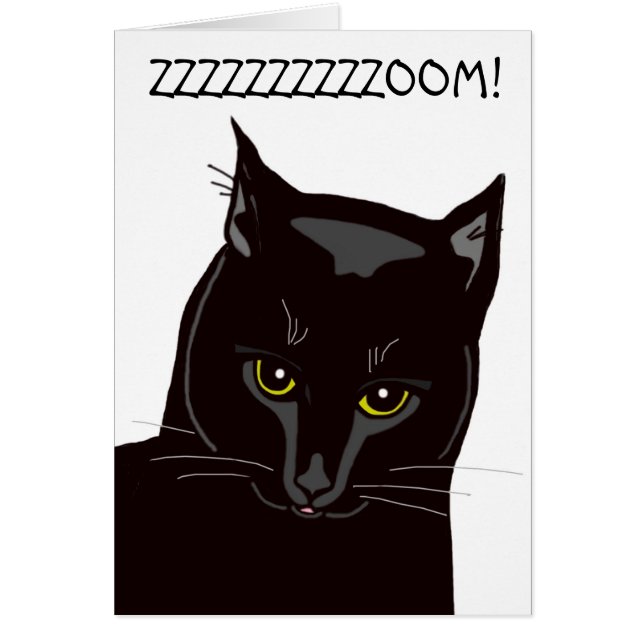 Black Cat Gotcha Day Card (Front)