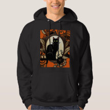 Black Cat Gothic Art Design Art Nouveau Halloween