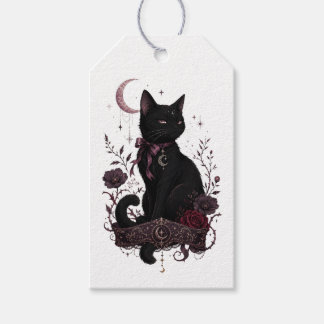 Black Cat Gothic Gift Tag