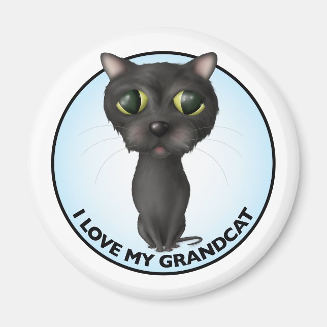 Black Cat - Grandcat Magnet (Front)