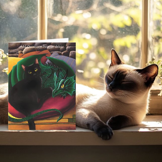 Black Cat Green Dragon Card (Creator Uploaded)