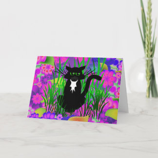 BLACK CAT GREETING CARD