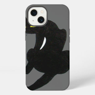 BLACK CAT grey iPhone Case