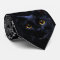Black Cat Grey Paw Prints Necktie