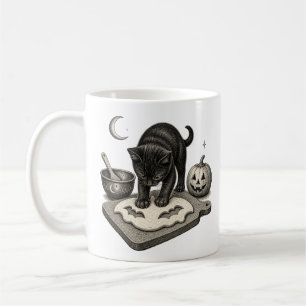 Black Cat Halloween Baking Coffee Mug