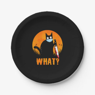 Black Cat Halloween Black Cat Halloween - Paper Plate