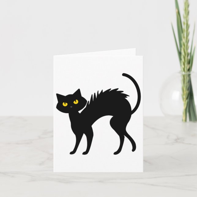 Black Cat Halloween - Black Cats  Card (Front)