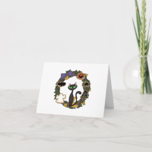 Black Cat Halloween Card