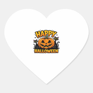 Black Cat Halloween Classic T-Shirt_2 Heart Sticker