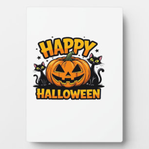 Black Cat Halloween Classic T-Shirt_2 Plaque