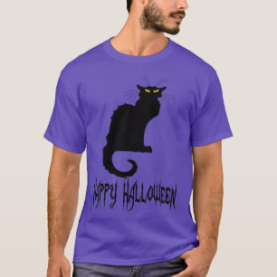 Black Cat Halloween Costume Idea Party Plus sizes T-Shirt
