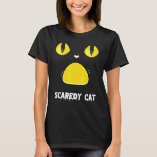 Black Cat Halloween Costume Idea Scaredy Cat Costu T-Shirt