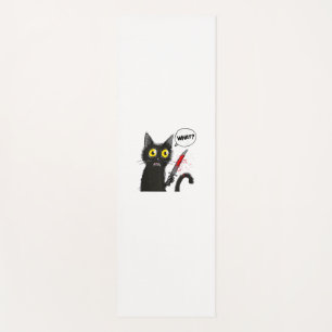 Black Cat Halloween Costume What Funny Cat Lover Yoga Mat
