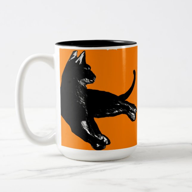 Black Cat Halloween Cup (Left)