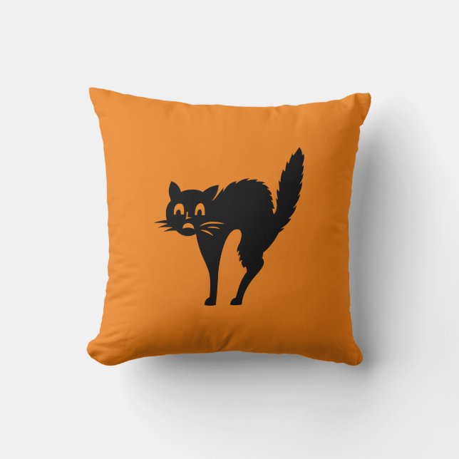 Black cat   Halloween Cushion (Front)