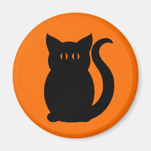Black cat Halloween cute Magnet
