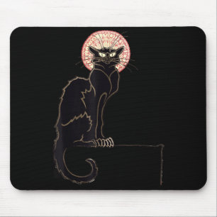 Black Cat Halloween Funny Cat Lovers Gift Black Y Mouse Pad