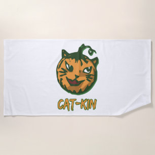 Black Cat Halloween Halloween Costumes Beach Towel