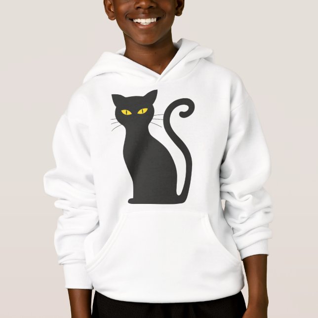 Black cat Halloween  Hoodie (Front)