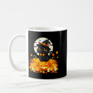 Black Cat Halloween Pumpkin Cat Performance Coffee Mug