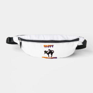 Black Cat Halloween Pumpkin Halloween Bum Bags