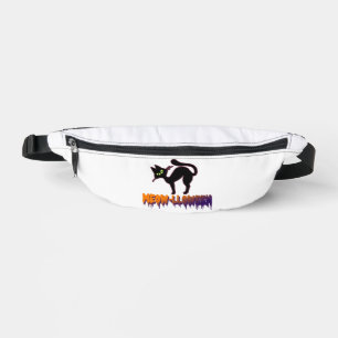 Black Cat Halloween Pumpkin Halloween Bum Bags