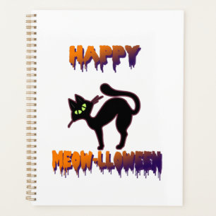 Black Cat Halloween Pumpkin Halloween Planner