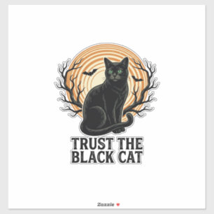 Black Cat Halloween Shirt Vintage Spooky Moon Cat